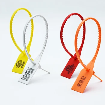Customized Logo Disposable Plastic Strip Seals PP Material Garment Tags for Clothes Shoes Bags