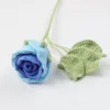 Mengsi Wine Glass Rose Bouquet - Gradient Blue