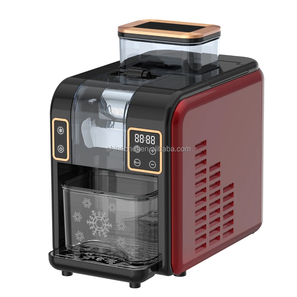 Shinechef Countertop Intelligent Bing Su Machine  Homeuse Snow Ice Cone Machine Desserts  Ice Smoothie Flakes Making Machine