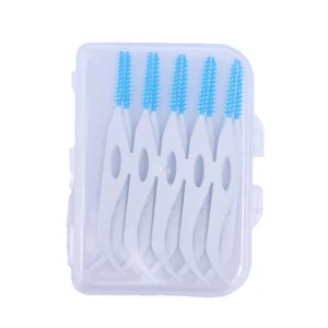 Daily Care New Design Soft Silicon Rubber Brush Interspace Pick Multi-purpose Interdental Brushes with Portable Case