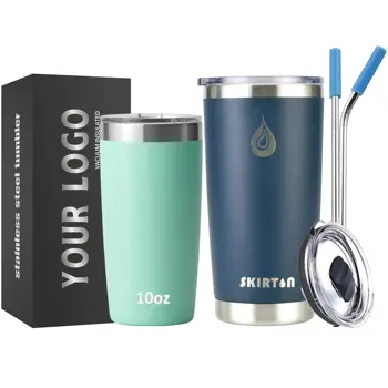 Skirton 20oz 20 oz Custom Logo double wall vacuum insulated Stainless Steel  Tumbler cup with Straw Lid vendors wholesale bulk