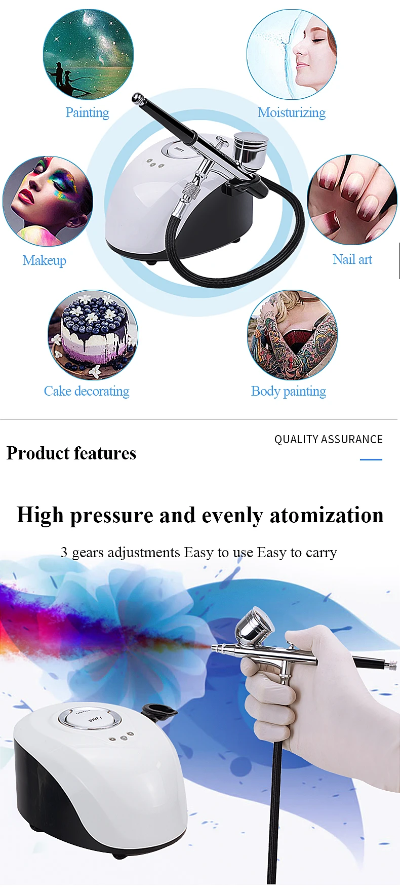 Private Label Mini Air Brush Gun Spray Cake Decorating Airbrush