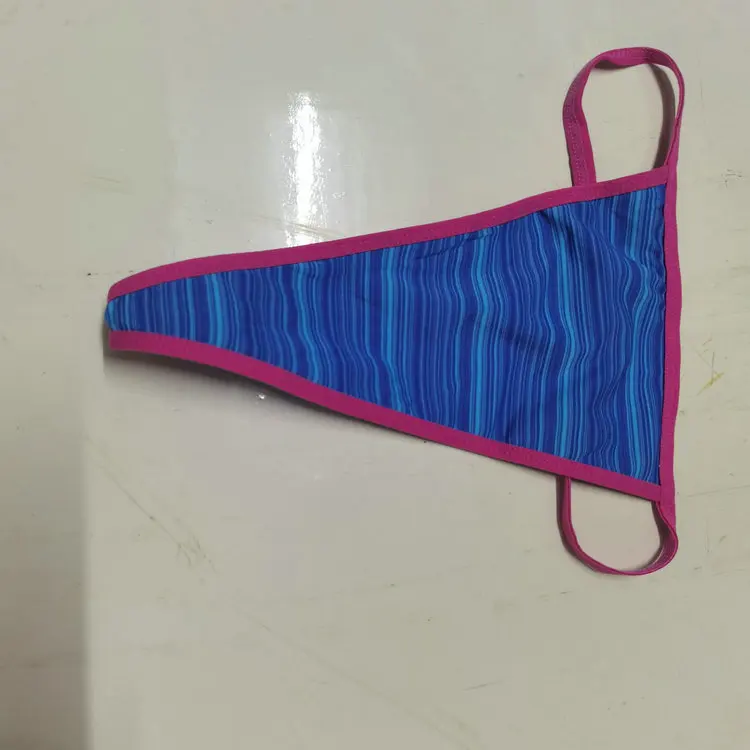 0.1 Dollars Model CG039 Different Size Stock Ready Women's Female Thongs and G String Underwear With Blue Color