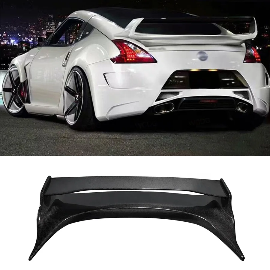 V Style Carbon Fiber Rear Spoiler For Nissan 350Z Z33 2002-2008 Rear Trunk Boot Lid Lip Spoiler