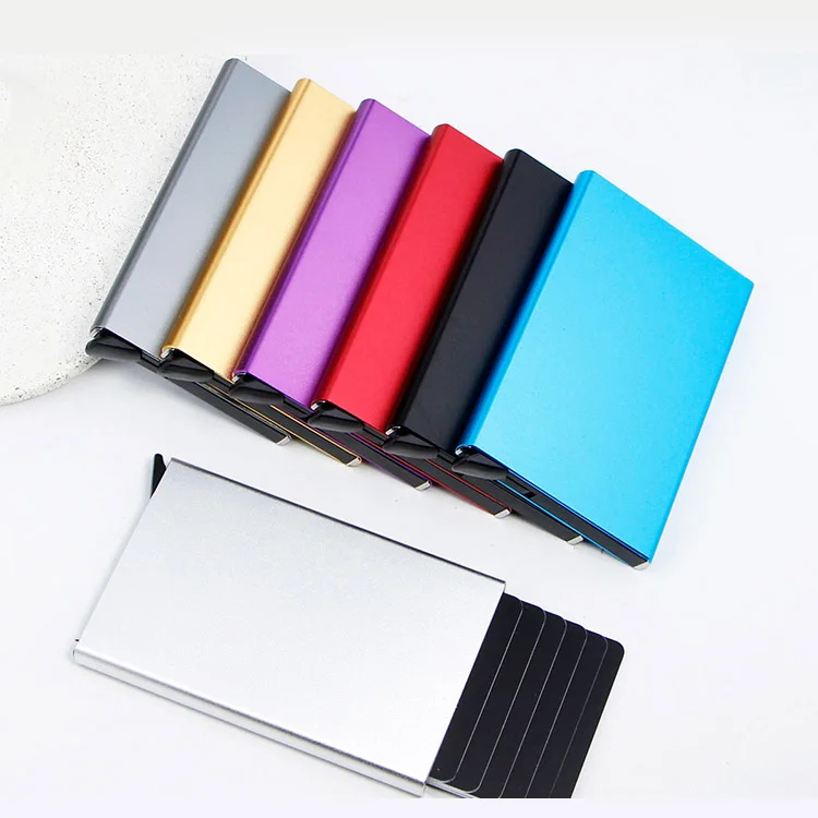 Colorful Minimalist Pop Up Card Holder Rfid Blocking Slim Wallet For ...