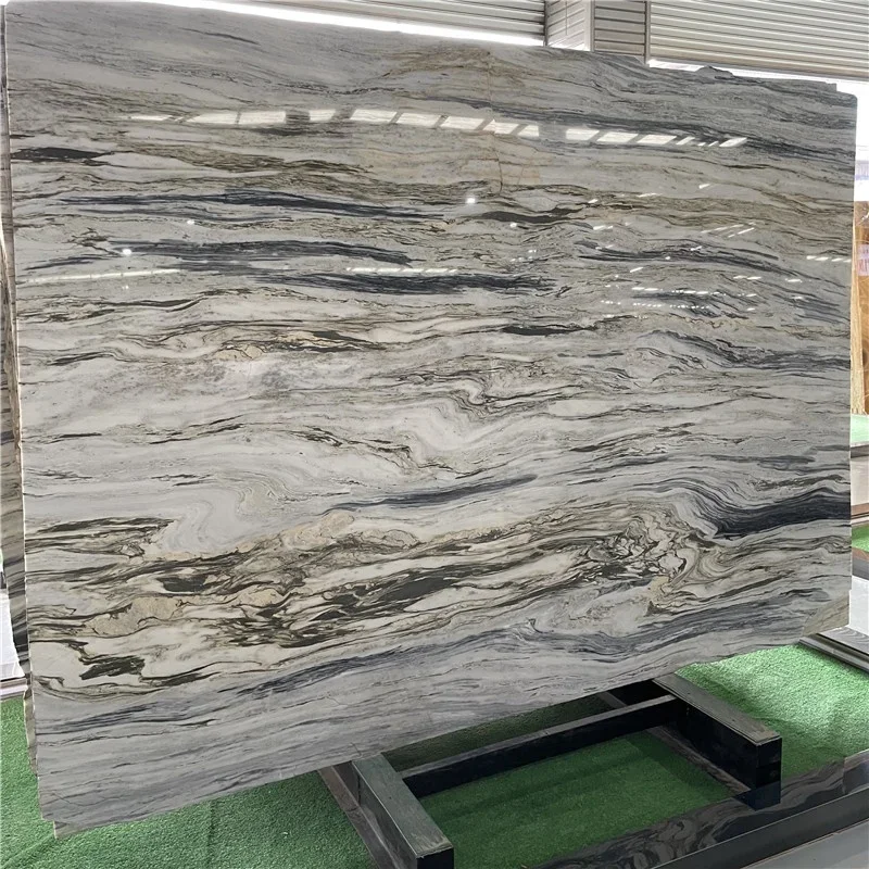 product luxury natural silk impression marble slabs for villa and hotel background wall decoration-4