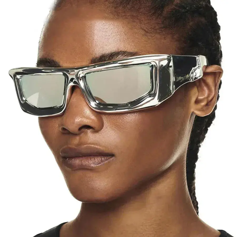 8555 Custom Fashion Blue Mirror Y2k Sports Sunglasses Men