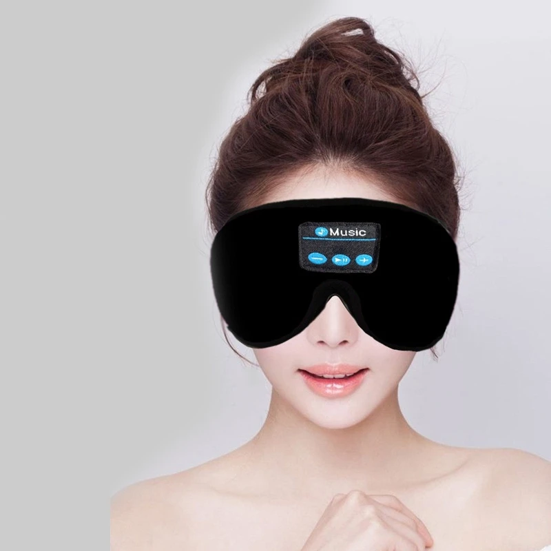 Masque De Sommeil 3D Bluetooth 5.0 Sans Fil Watogafer - Noir - Casque Audio Intégré