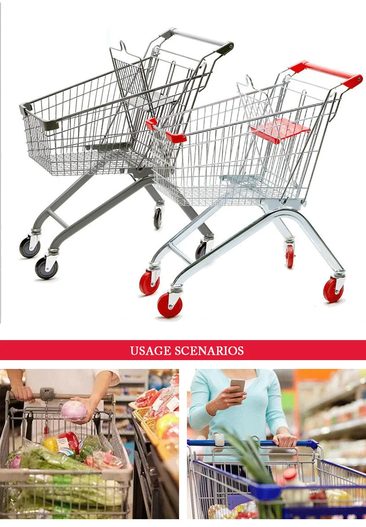 Supermarket Shopping Trolley Carts Convenience Store 90/100/120l