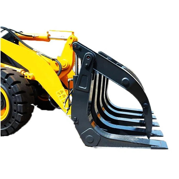 Timber Wood Log Grab Hydraulic Rotating Clamp Wheel Loader Grapple for Sale