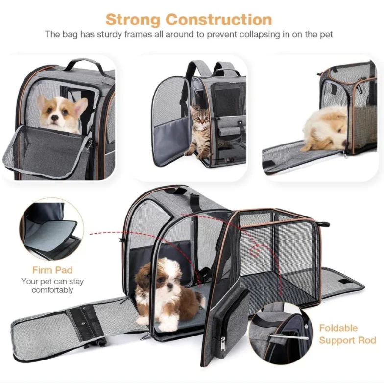 Cat Backpack Carrier,Airline Approved Expandable Pet Carrier Backpack