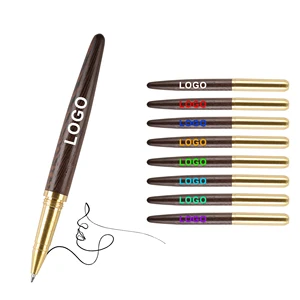 Customized Personal Original Ecology Handcrafted Wooden Gel Ink Pen Wholesale High Quality Printing Logo Laser for Business Gift