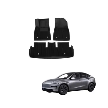 2025 Tesla Model Y Refreshed Juniper Dual Layer Carpet TPE Floor Mat Car Accessories
