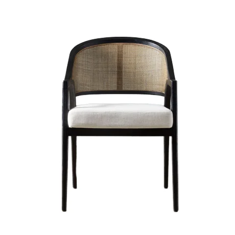 Modern Luxury French Rattan Dining Arm Chair Solid Oak Solid Wooden Design for Home Hotel School Bathroom Dining Furniture