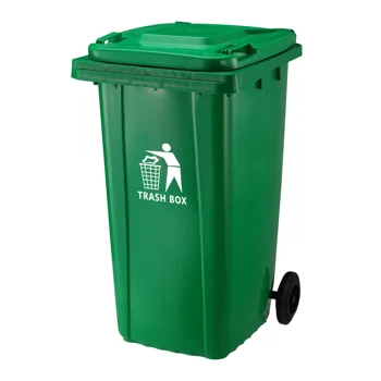 Industrial 240 Liter Outdoor Garbage Rubbish Bin Poubelle Dustbin Mobile Waste Container Plastic Trash Can With Wheels and Lid