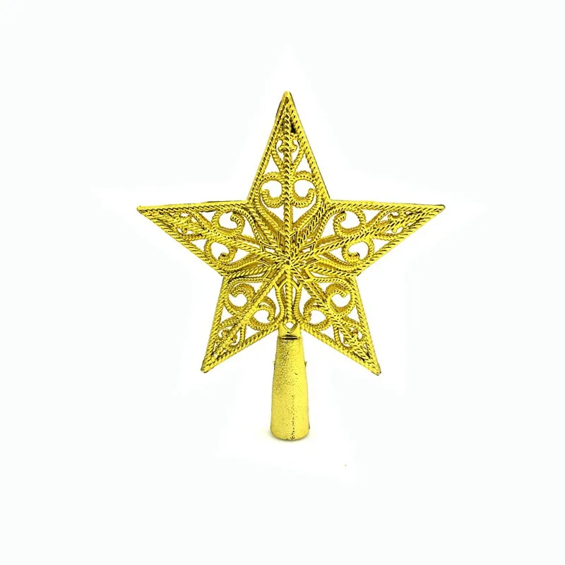 15CM Christmas Tree Topper Star Treetop Decoration for Christmas Home Decoration Christmas Treetop 3D Hallow  Star Topper