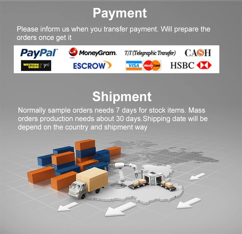 Packaging & shipping specifications