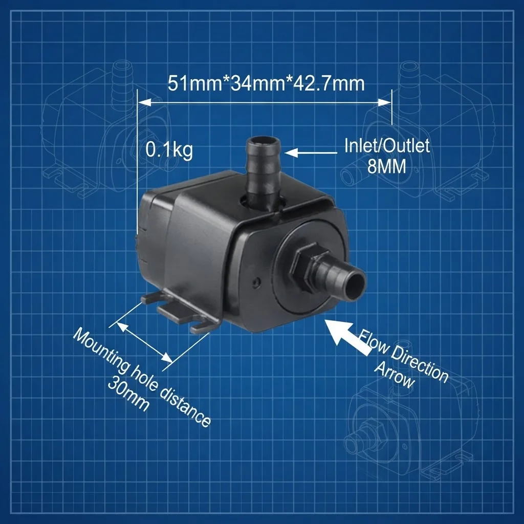 ZKSJ 12V DC Variable Speed Submersible Circulation Pump Adjustable Flow for Pool Fountain Koi Pond Aquarium ODM OEM
