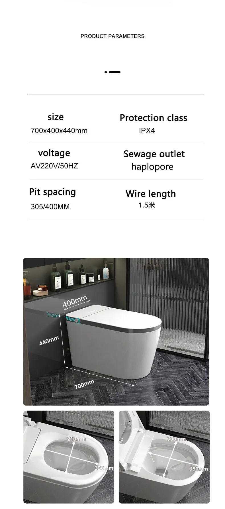 Modern new design wc intelligent inodoro toilet bowl bathroom ceramic floor mounted one piece toilet automatic smart commode factory