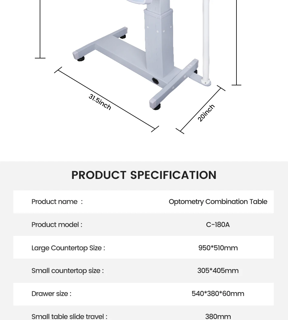 Optical Unit Combined Table Ophthalmic Refraction Unidad Optometry Table Combined Set for Sale