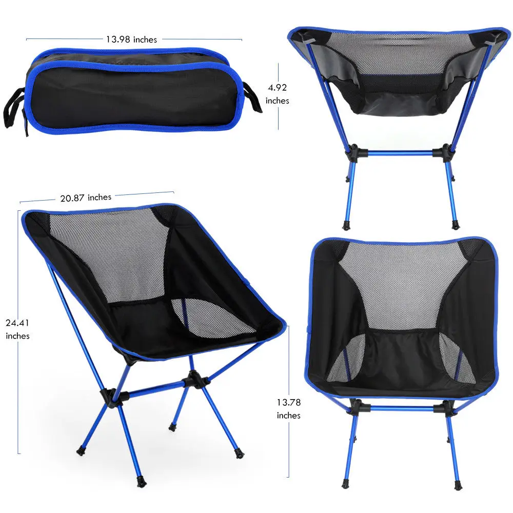 Oxford Quick Open Fishing Camping Folding Moon Chair, Mini Folding Camping Chair For Fishing