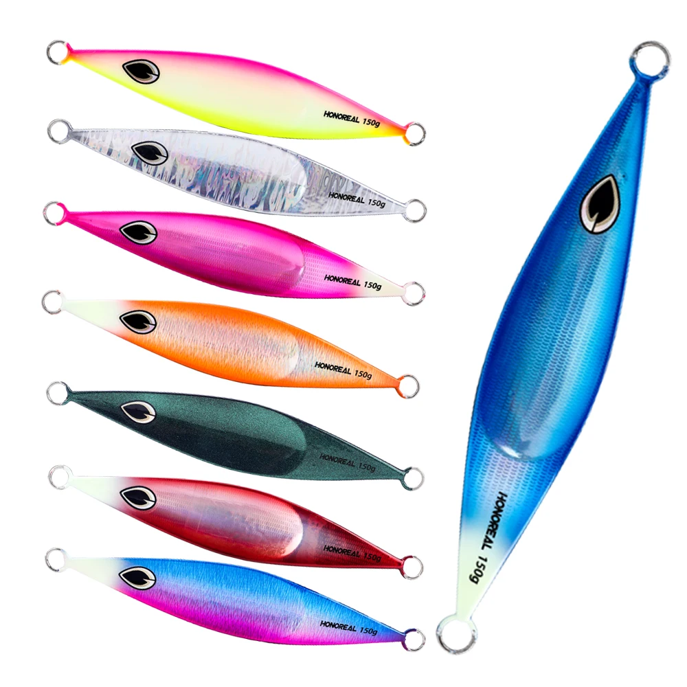 HONOREAL Slow Pitch Jigging Fishing Lures Various Color Saltwater