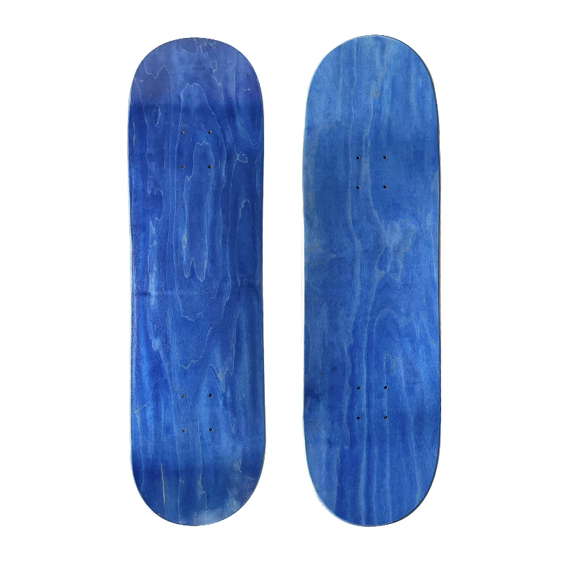 Orange Stain Skateboard Deck In Canadian Maple With Custom Logo Dye Wholesale Professional