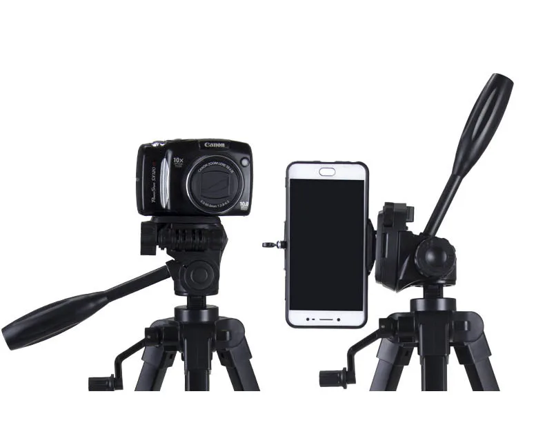 Lightweight 60-inch Camera Tripod Stand with Adjustable Height Legs and Carry Bag