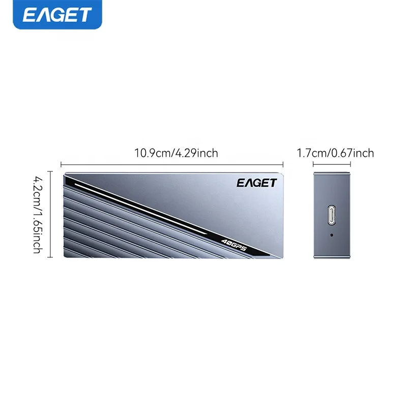 EAGET SE4100 40Gbps USB 4.0 M.2 NVME SSD Enclosure for 2230-2280