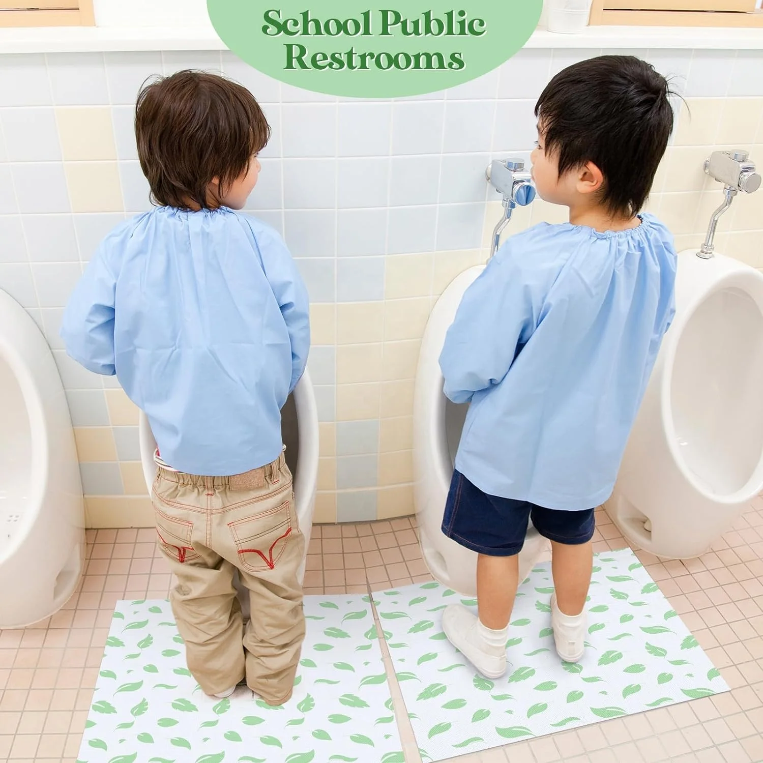 Disposable Toilet Commode Mat Deodorizing Toilet Mats Waterproof Bathroom U Shaped Mat for Kid Potty Training Incontinence