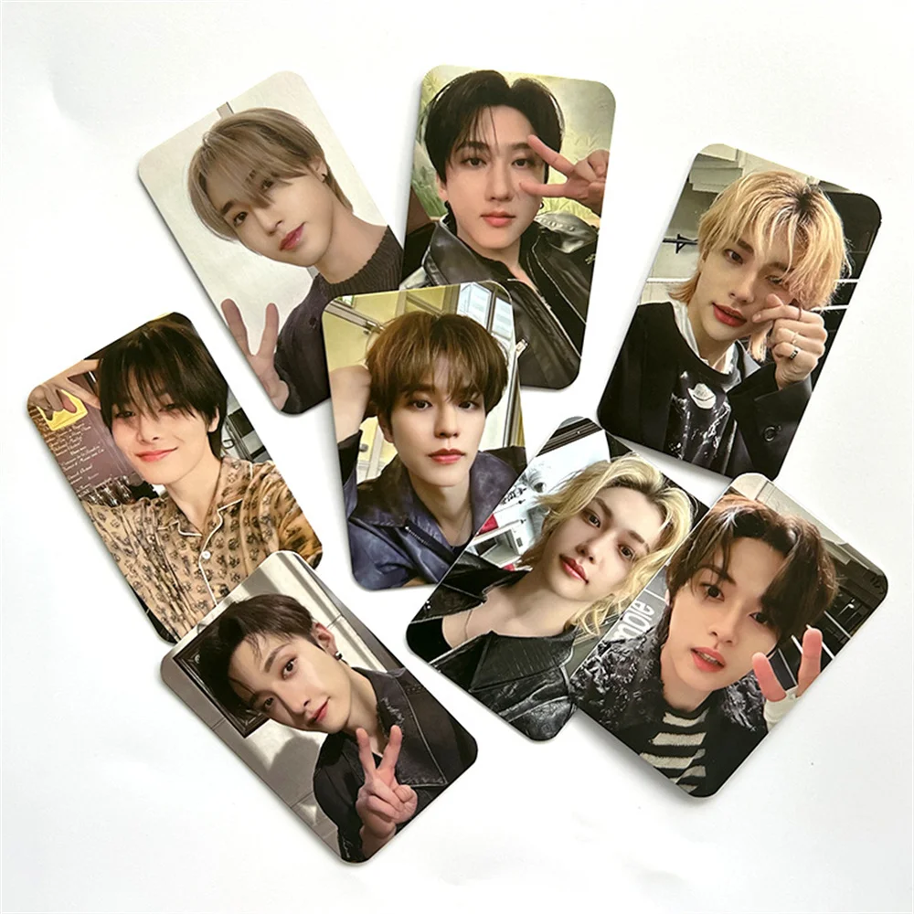 8Pcs/Set KPOP Stray Kids 5-Star Photocards Double Sides Waterproof