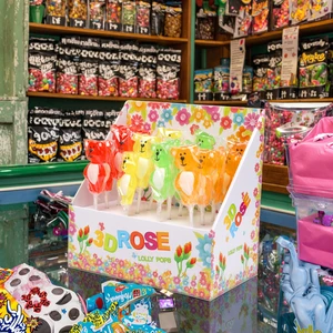 Custom Children's Day Bear Popsicle Hard Candy Snacks Multi-Colored Ins Sweet Lollipops with Fruity Flavor