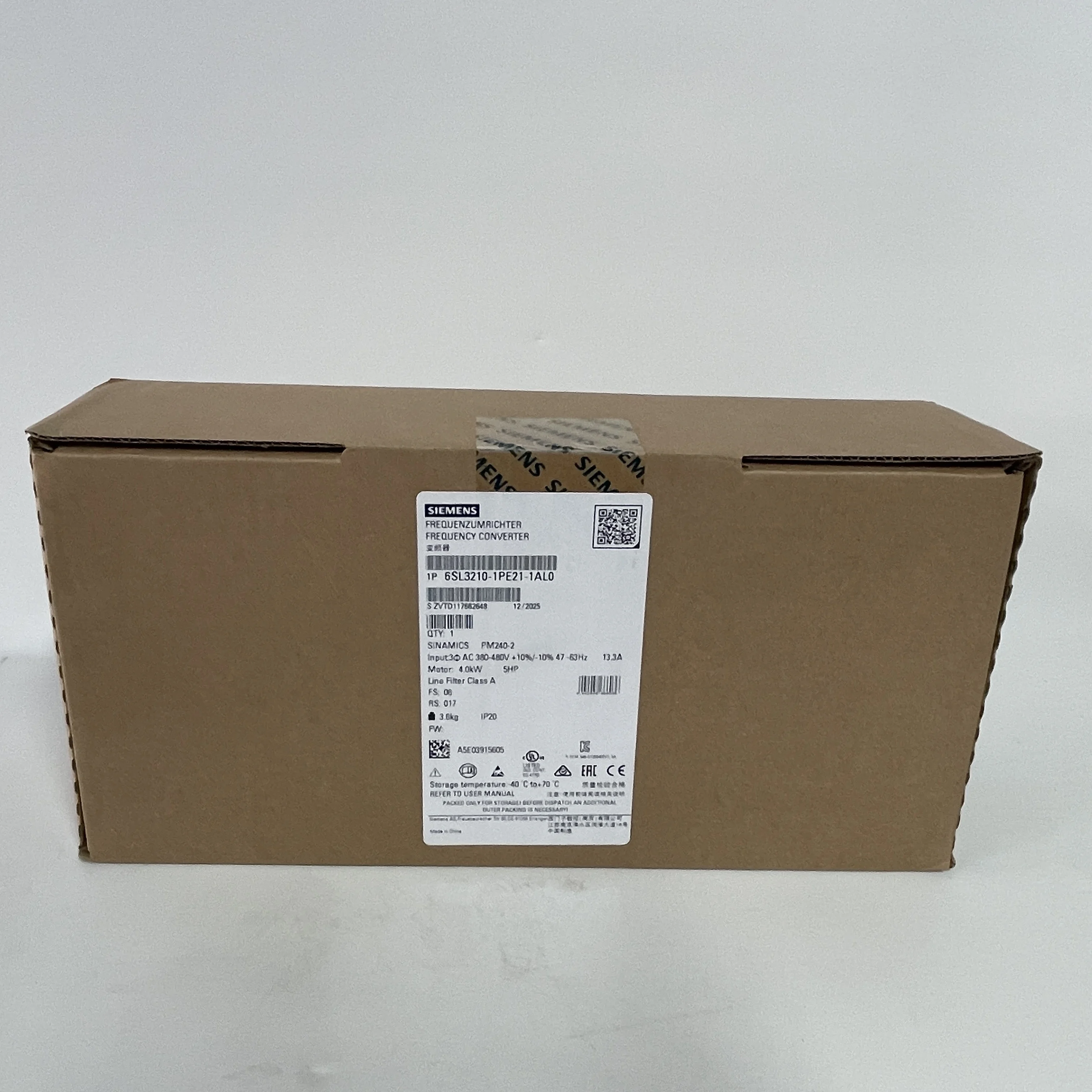 Siemens Frequency Converter / Inverter 6SL3210-1PE21-1AL0 Siemens Frequency Converter / Inverter 6SL3210-1PE21-1AL0