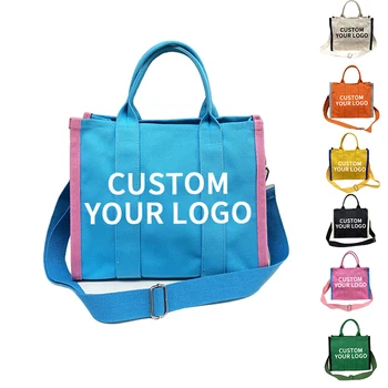 2022 New canvas Designer Handbag Famous Brands Ladies custom logo Luxury Handbags tote bag For Women