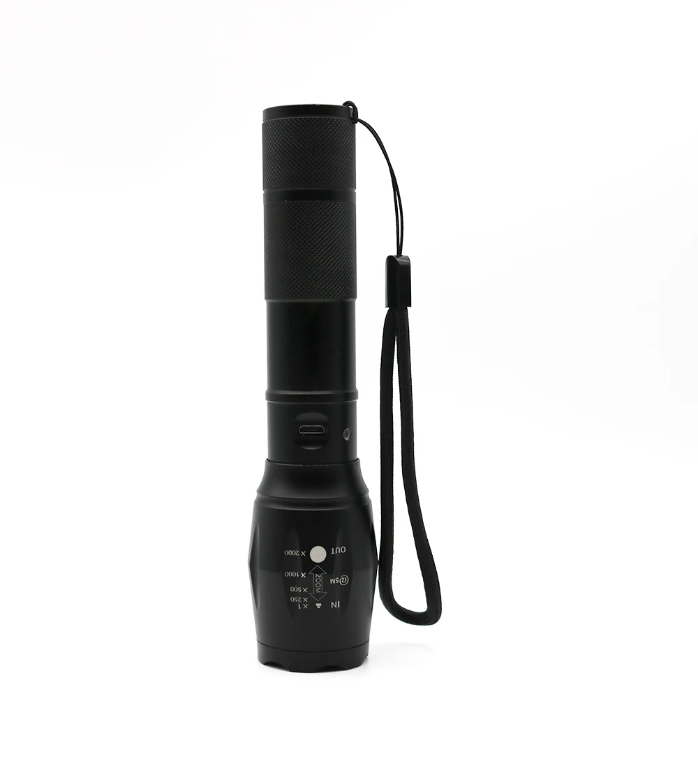 Xml T6 Aluminum Alloy  10w LED  Torch tactical Flashlight torch usb rechargeable multi-function factory