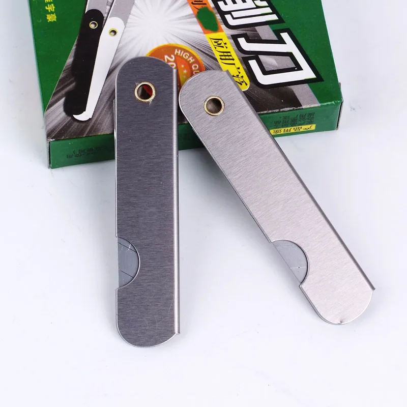 Small Box Cutter with Retractable and Replaceable Blade  EDC Mulititool Titanium  Utility Mini Knife