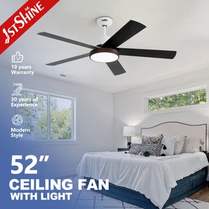1stshine LED Ceiling Fan 52 Inches MDF Blades Decorative OEM Ceiling Fan with Remote Control and Lighting