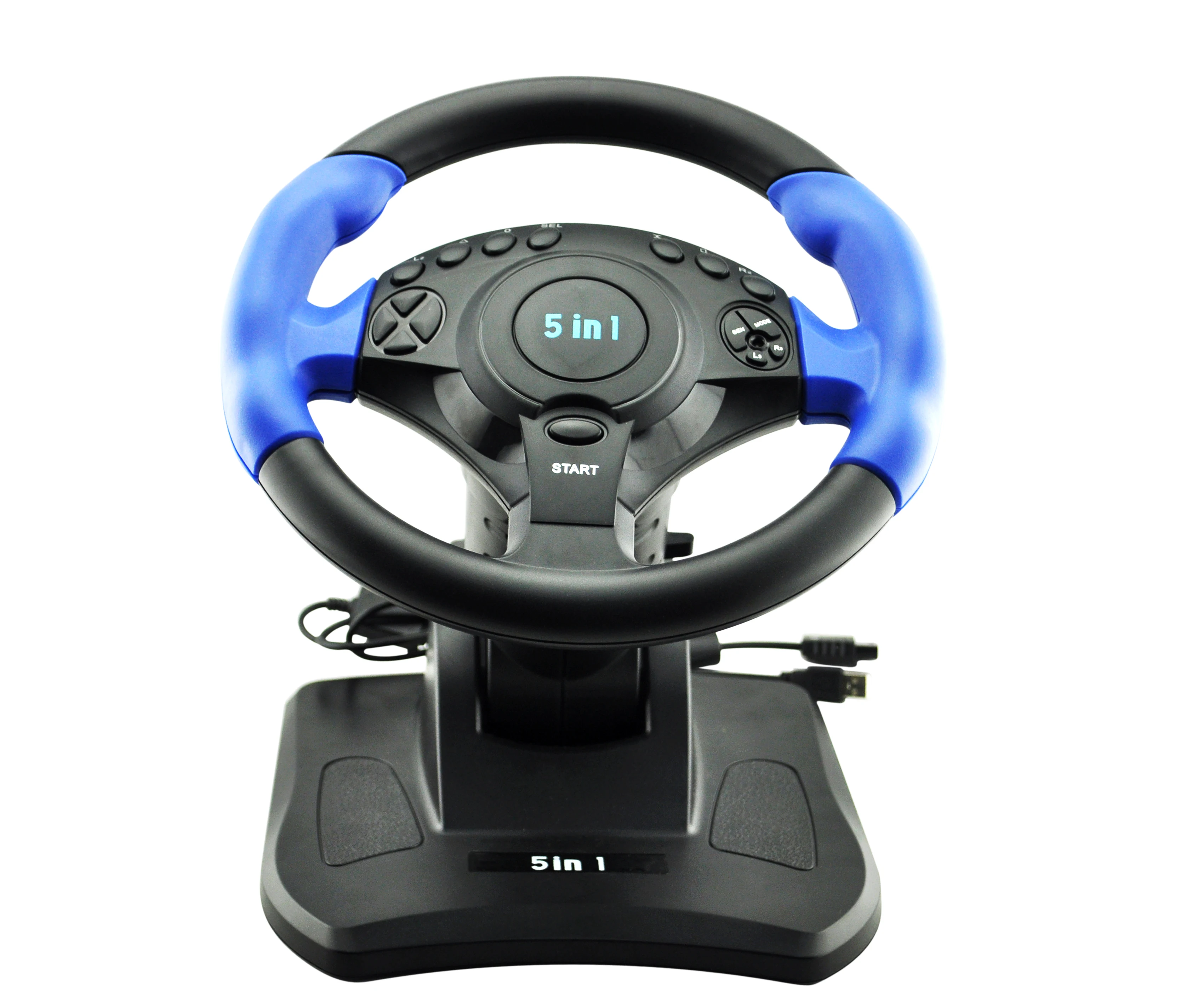 
C-Star Qeome NS9837 wholesale 180-degree steering angle game steering wheel Interactive vibration with game for For PS2/PS3/USB 