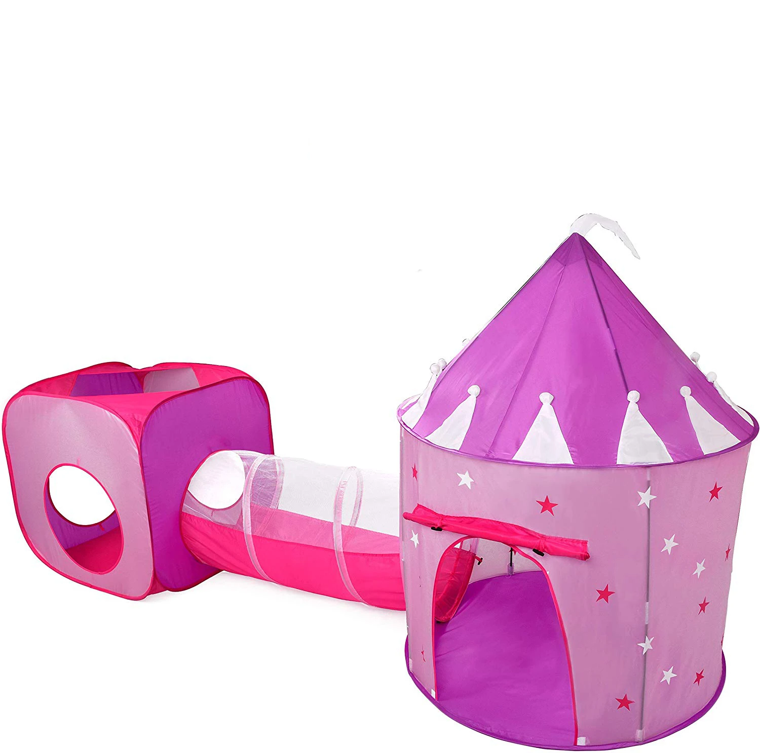 Portable Pop Up Play Tent Kids Girl Princess Castle Outdoor Play House Pink US 