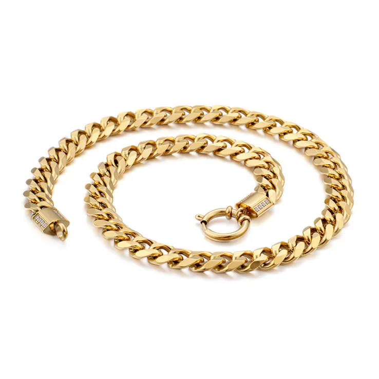 10mm Gold Neck Chain Jewellery Designs 