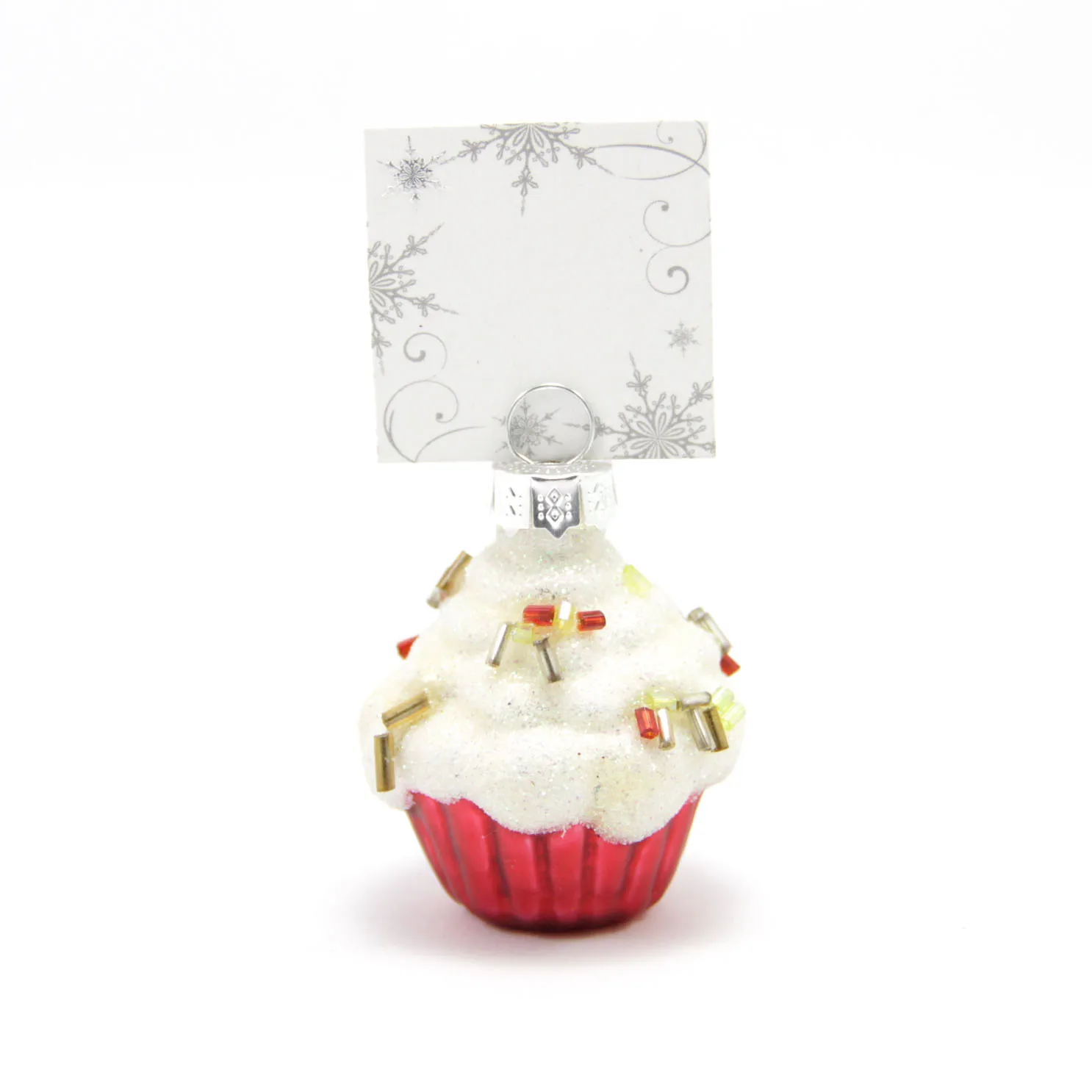 Wholesale Christmas Ornaments Cake Shape Glass Place Card Holder Buy