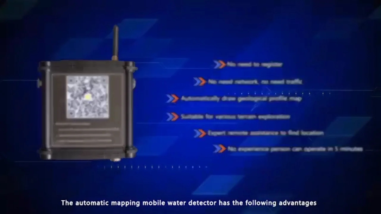 Pqwtm100 Industrial Metal Detector Water 100m Borehole Drilling Mobile