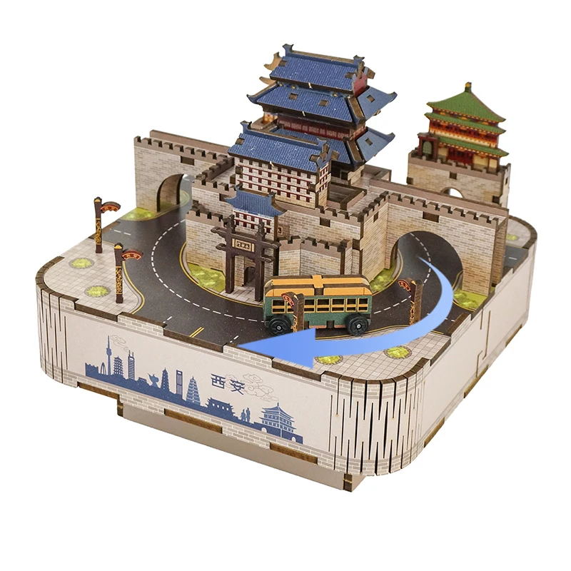 Tonecheer 3D Wooden Assembly Puzzle Model for Adults & DIY Toy