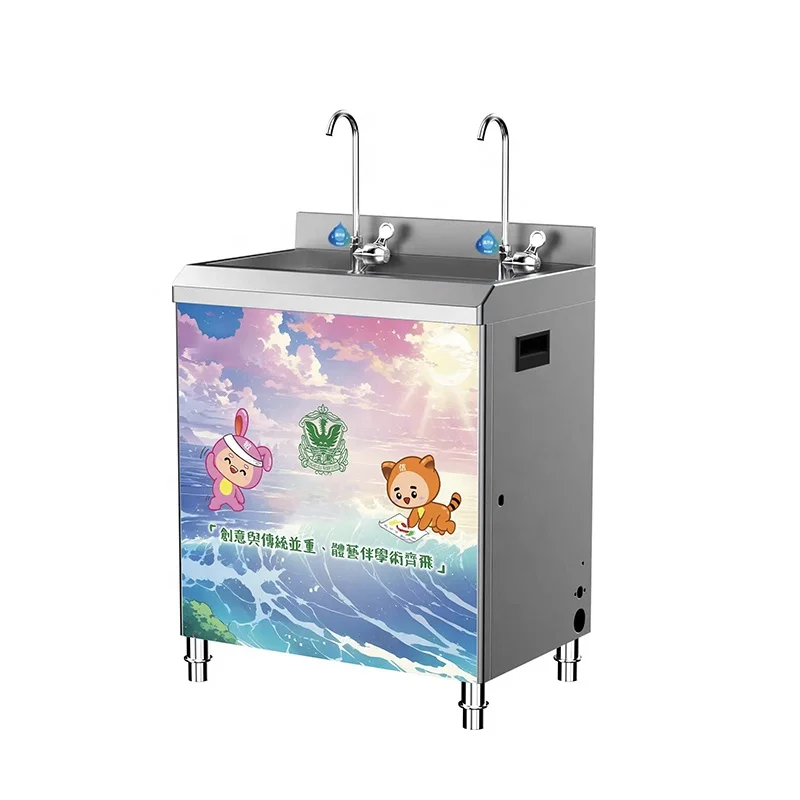 China mini stainless steel warm water filter dispenser for children outdoor drinking fountain for school