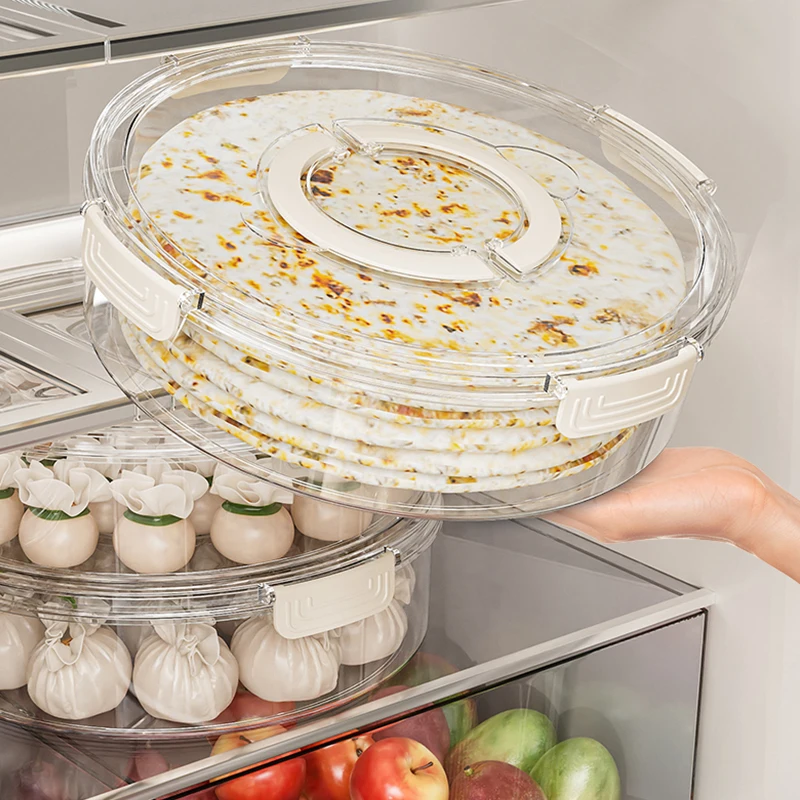 Organizer ng Pagkain para sa Refrisgerator Wannuo na Kubo para sa Paglilipat ng Pagkain sa Kuwarto ng Kusina, Plastik na Talunan ng Pagkain na May Handle