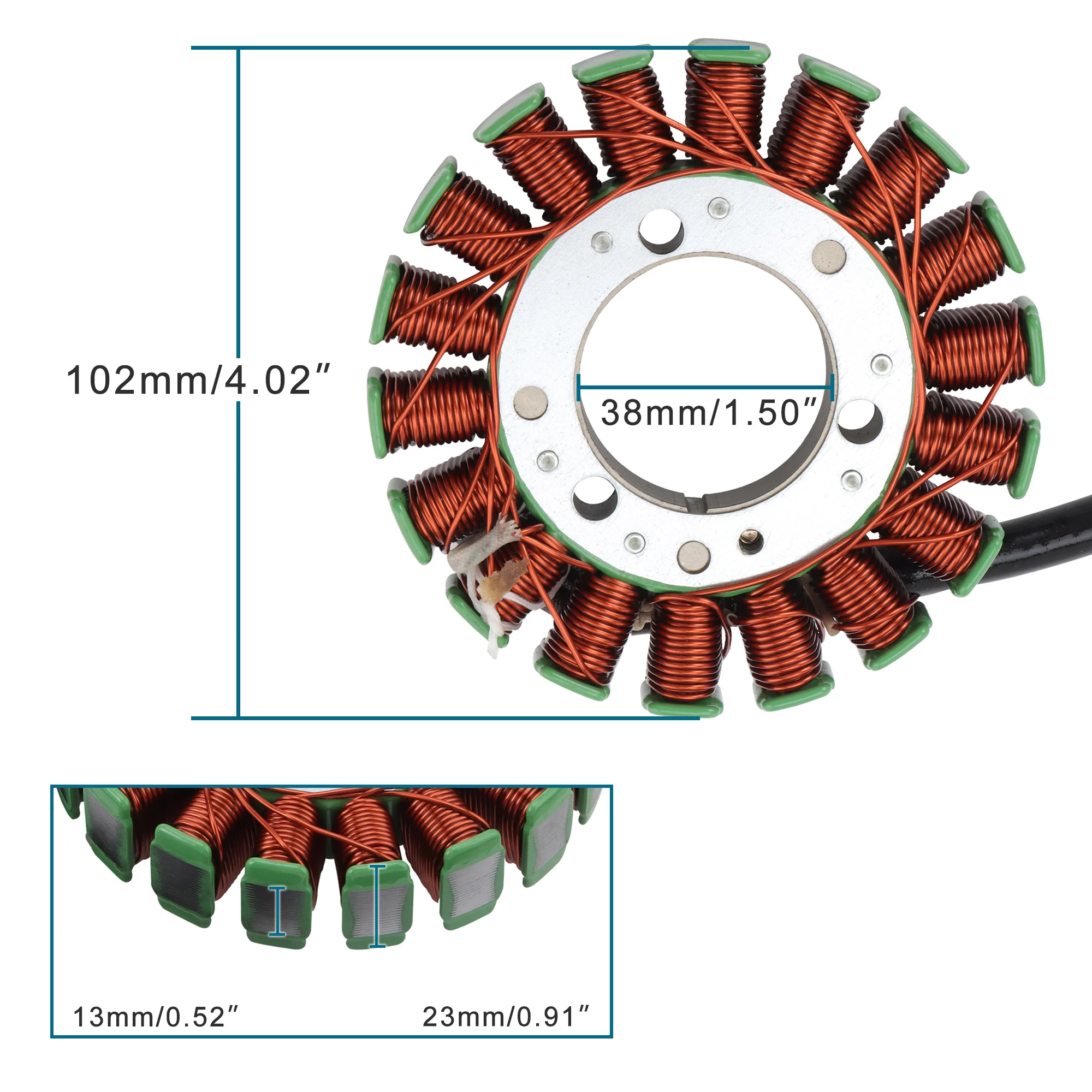 GOOFIT Motorcycle Generator Magneto Stator Coil for Kawasaki KLF300 Bayou 300 2WD 1986-1987 Quad ATV