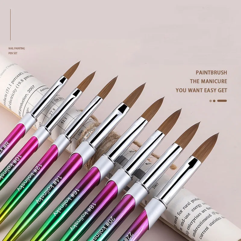 Wholesale 2022 New Kolinsky Hair Nail Supplies Tools Metal Handle Liner