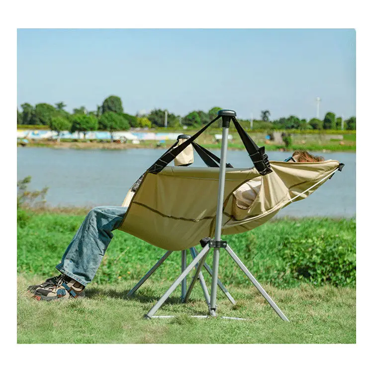 STARRYHEART Folding Camping Rocking Chair Metal Outdoor Chair