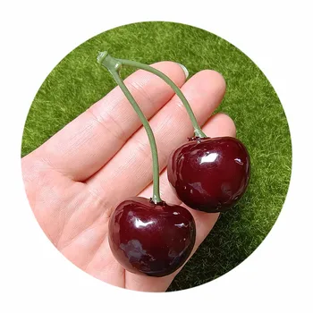 60 Pièces Cerises Artificielles Réalistes - Faux Fruits Décoratifs Pour Cuisine, Fêtes Et Photographie