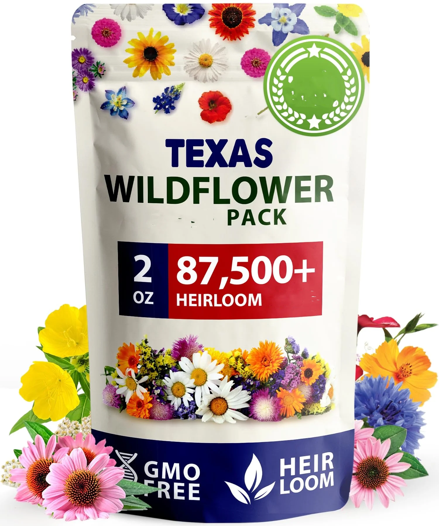 Texas Wild Flowers Seed Packet Set - 22 Variety Perennial Seeds for  Eco-Friendly Bulk Planting for Attractive Birds and Butterflies